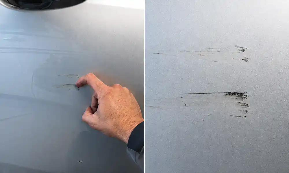 10 second fingernail and water test for car scratch diagnosis