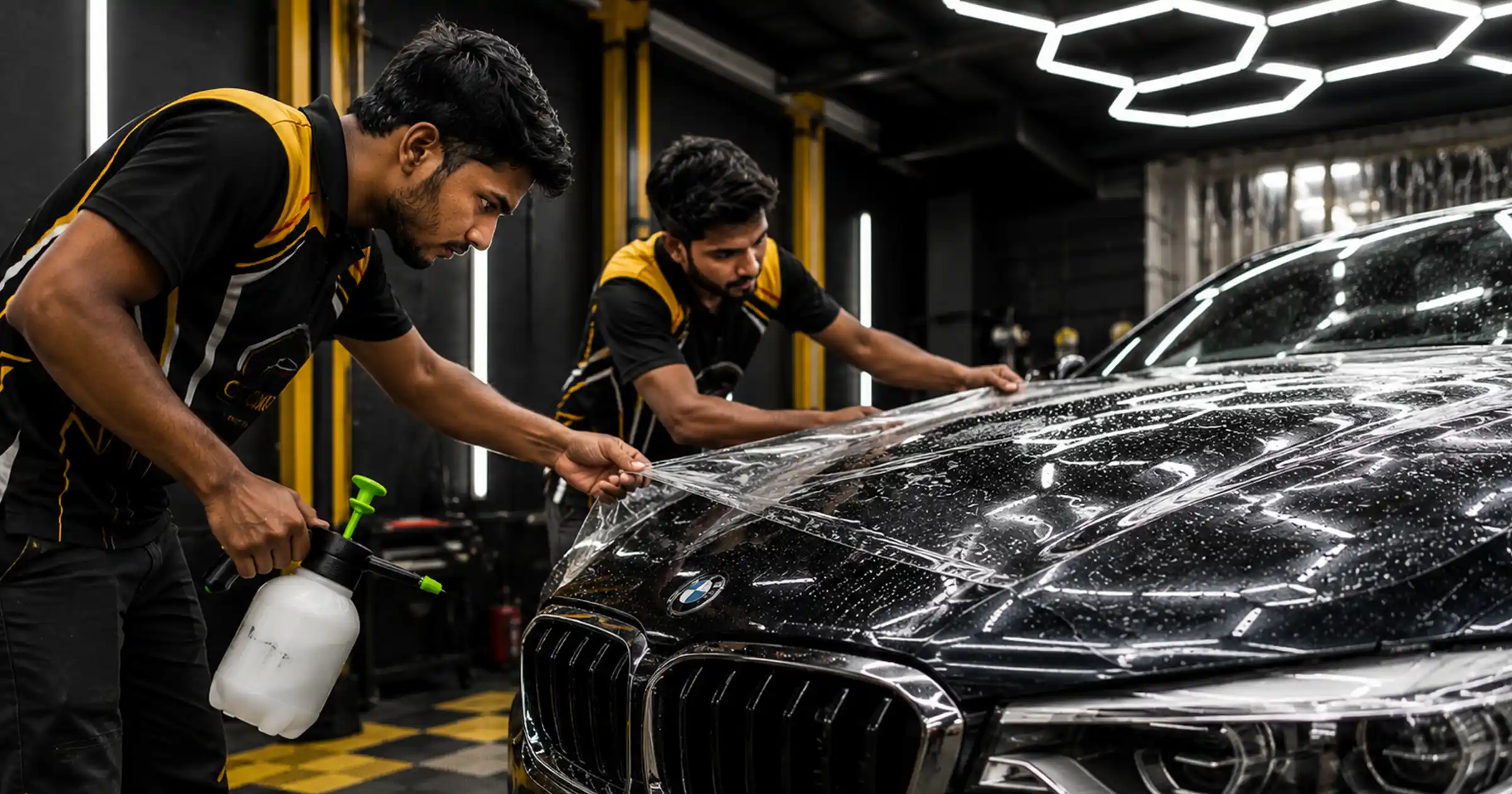 PPF installation on premium car at Colomoto Lucknow studio